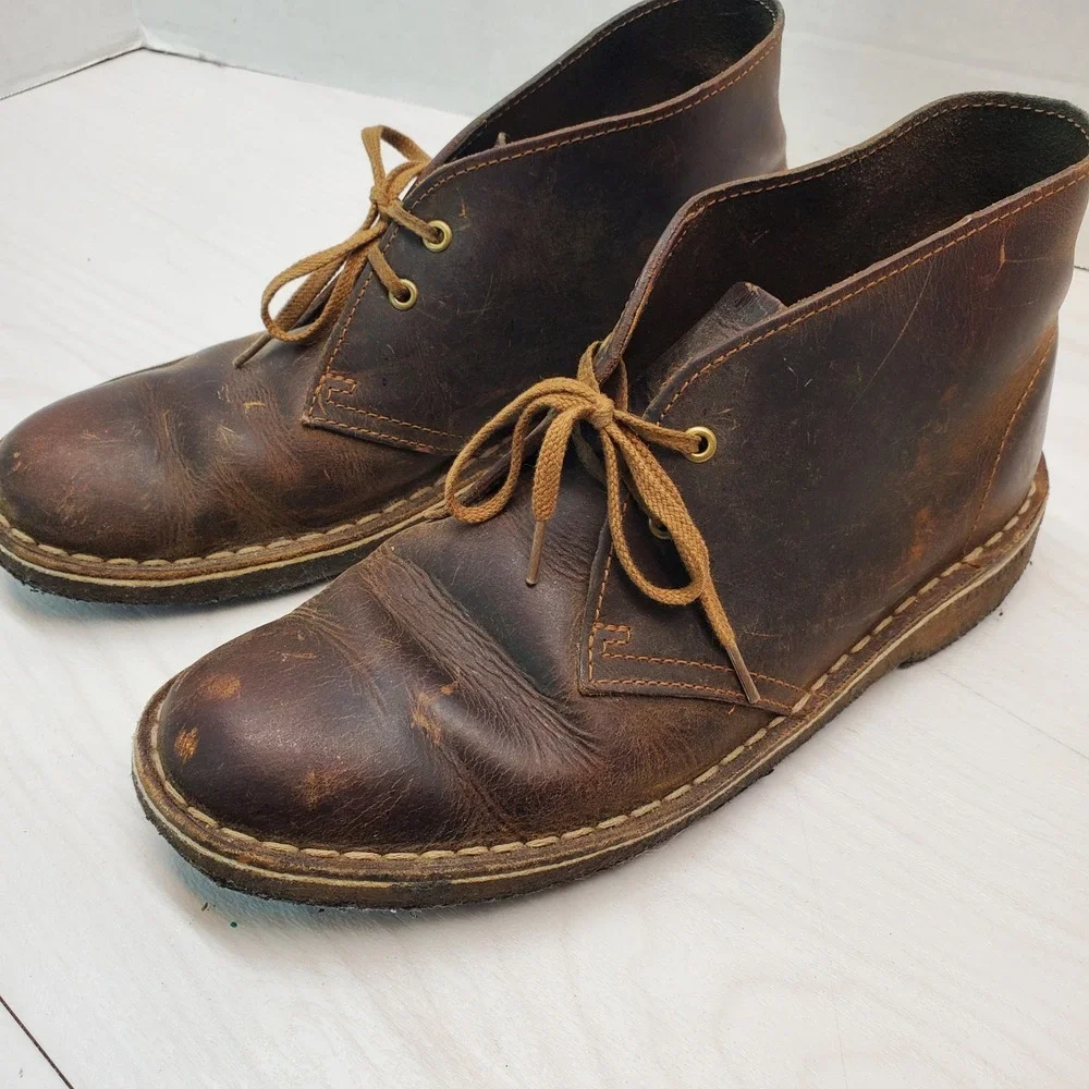 Clarks Originals Desert Boot Mens 7.5 M Beeswax Leather Chukka Brown Gorpcore